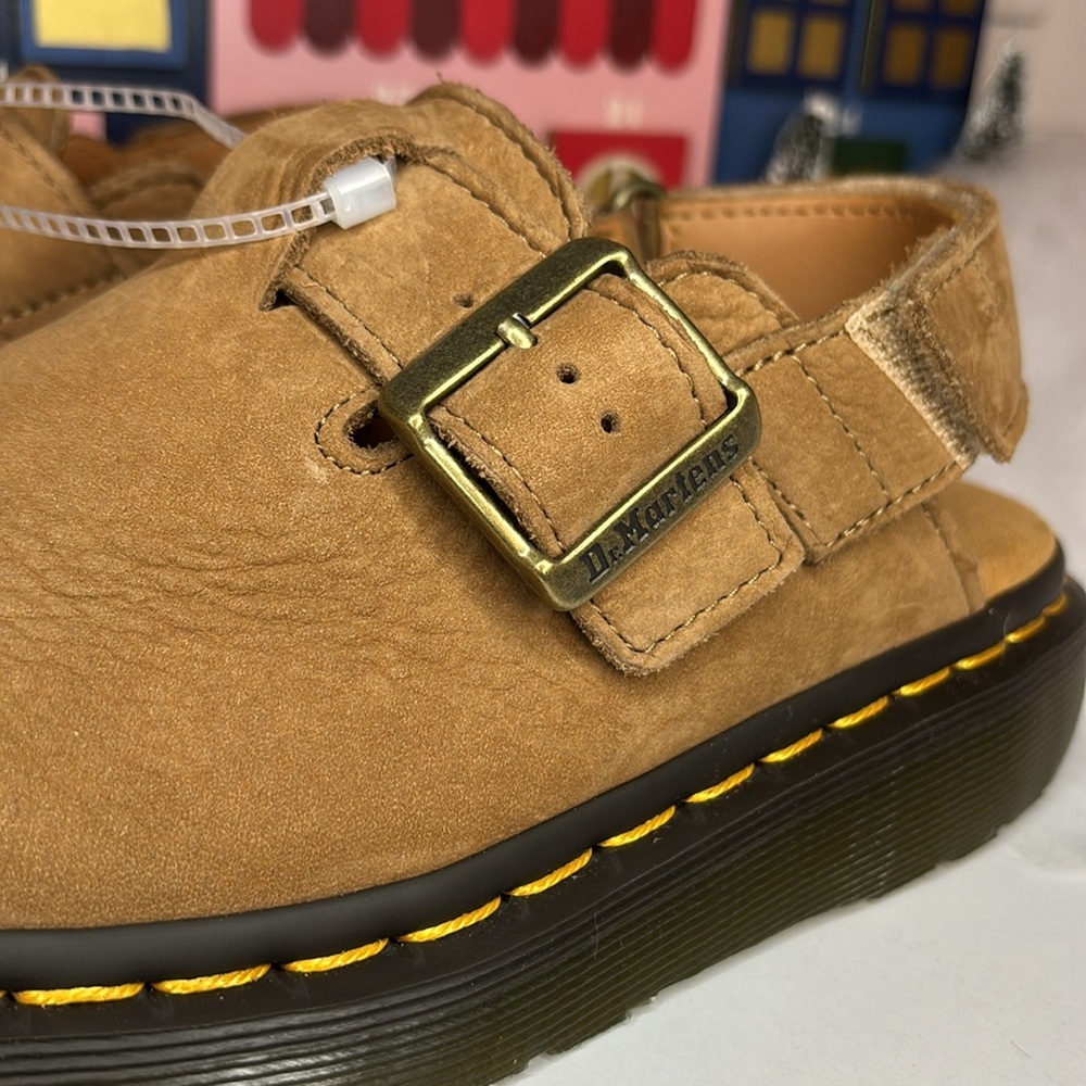 Dr. Martens Jorge II Slingbacks Mule Sandal Suede Brown Light Sand Women's 5 NEW - Picture 2 of 9